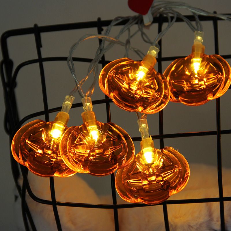 创意LED万圣节装饰系列 南瓜造型电池灯串复活节装饰彩灯串灯详情图4