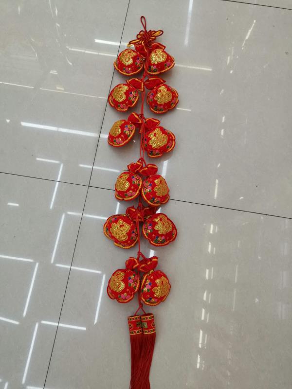 New HC- 12 Money Bag Lucky Bag String Home Decoration Pendant, wedding interior decoration 130cm details Picture