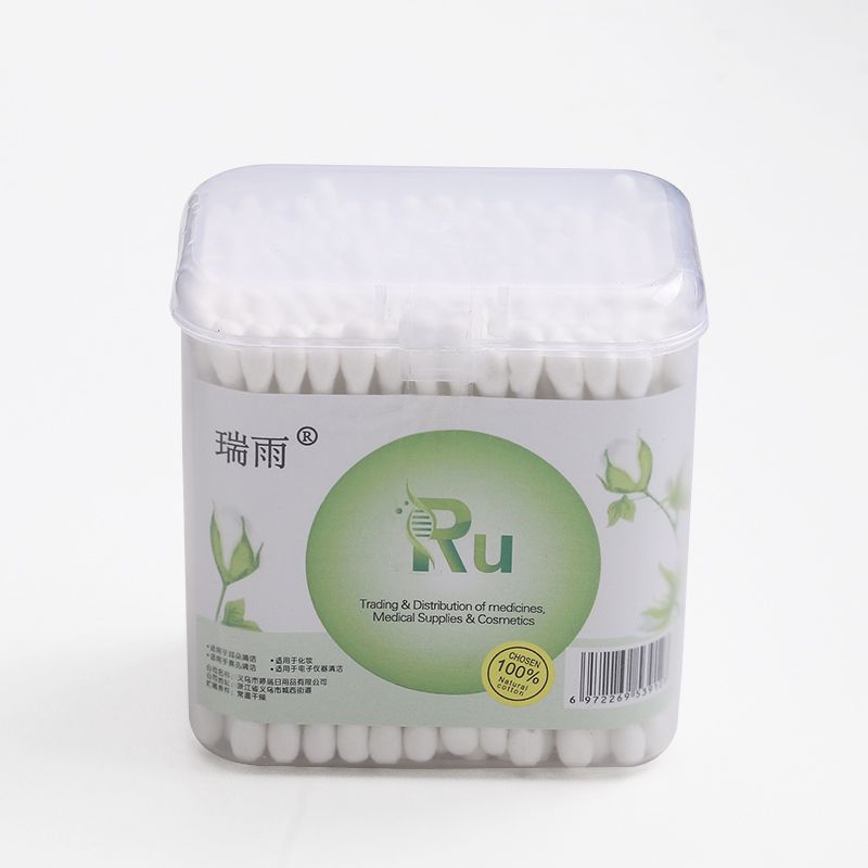 一次性双头化妆棉签 桶装清洁卸妆脱脂棉棒 棉花木棒厂家现货详情图5