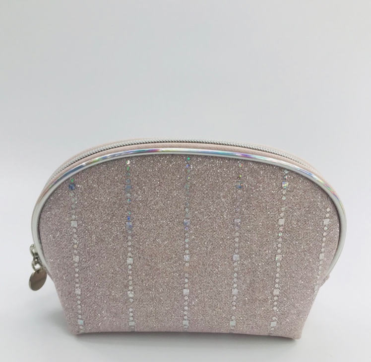 网红ins风超火亮粉珠片贝壳型收纳化妆包