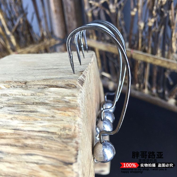 Dongle Jian Pang Goluya g3.5g 5g Crank lead Head Hook Wide Bellied Crank Hook Soft Bait Hook Lure Hook Soft Insect detail image 3