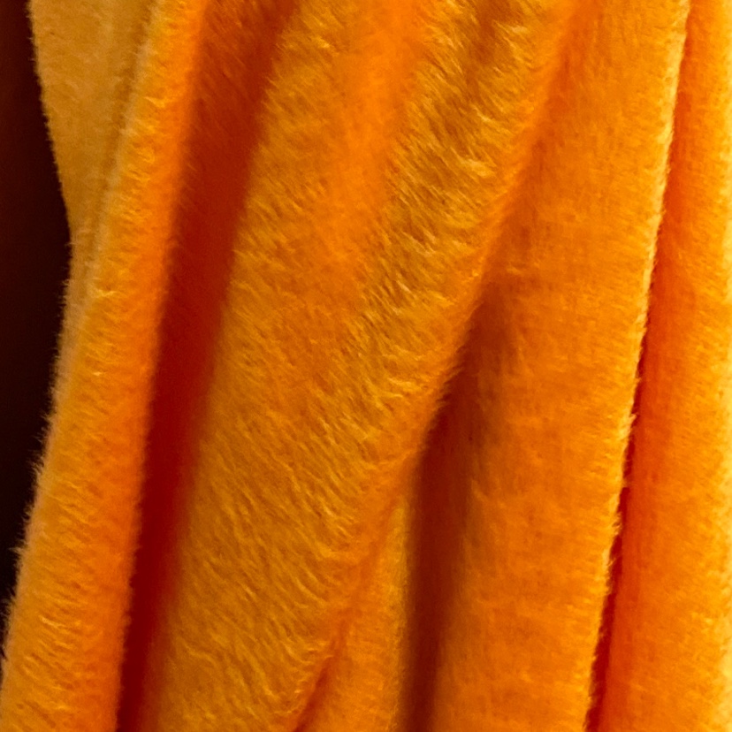 Orange short plush fabric toys, handicrafts, decorations, daily necessities, clothing, super soft short plush, high-quality polyester, eco-friendly products details Picture