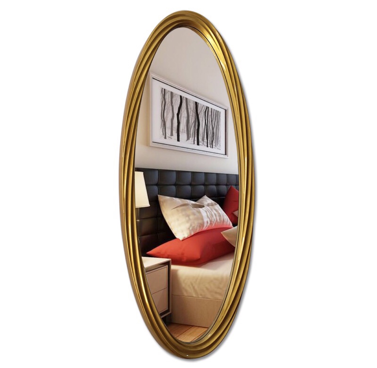 轻奢简约时尚酒店别墅装饰大挂镜全身穿衣镜服装店镜子