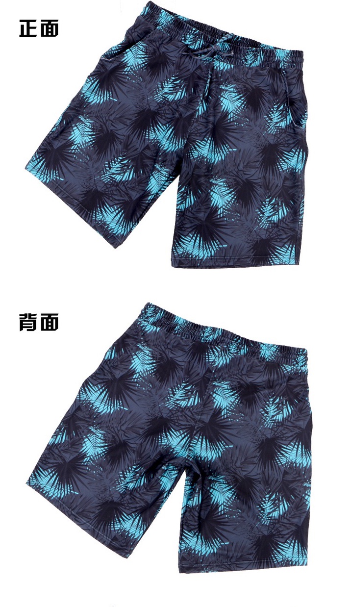 海娜斯顿2020年跨境休闲男士沙滩裤 数码印花五分裤 男士游泳裤 工厂详情图7