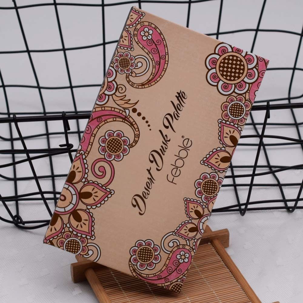【FEBBLE】ES3229 Eyeshadow Wine Red Rose Wet Eyeshadow 18-color new paper box beauty Eyeshadow palette details Picture