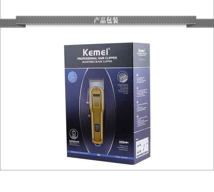 Kemei 科美 电推剪 KM-2600A 金属机身可调节刀头液晶数显理发器跨境详情图6