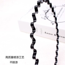 Yiwu International Trade City good again to jewelry head band hair accessories wholesale iron wave hair band Japan and South Korea for men and women black thin wave hair band men's hair band men's hair clip iron hair clip boys back head