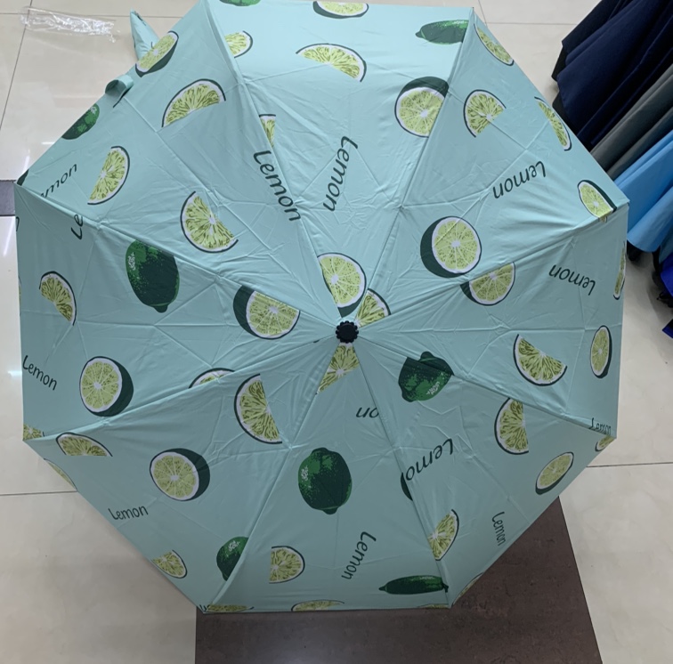 Automatic Triple Folding Umbrella For Both Rain And Sunshine Folding Vinyl Sunshade For Men And Women details Picture