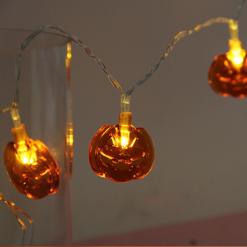 创意LED万圣节装饰系列 南瓜造型电池灯串复活节装饰彩灯串灯详情图2