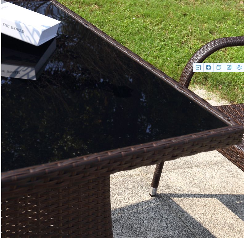 Outdoor Table And Chair Outdoor Leisure Table And Chair Garden Woven Rattan Chair Tea Table Combination Open Balcony Table And Chair details Picture