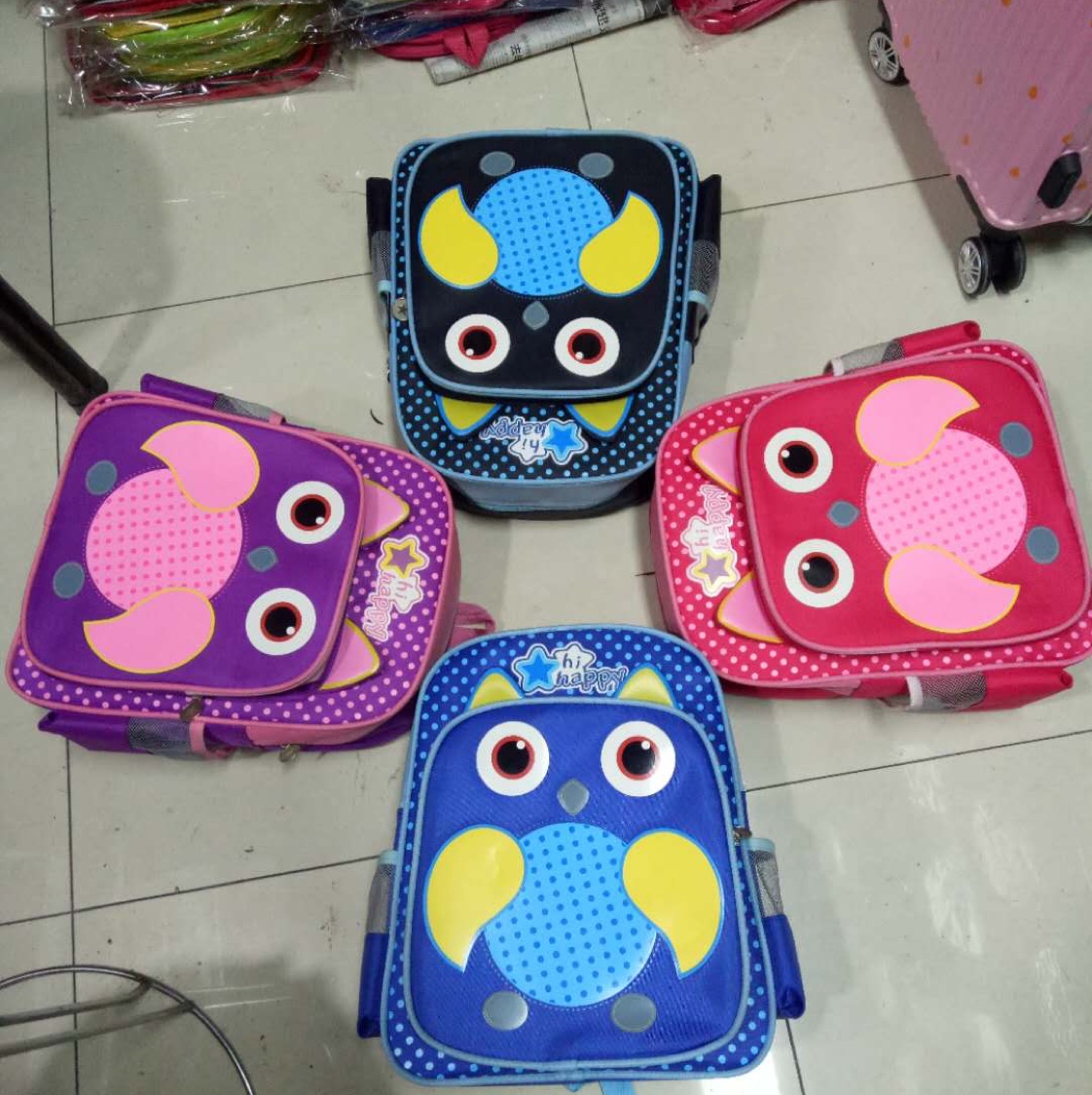Children's animal backpack owl schoolbag thumbnail