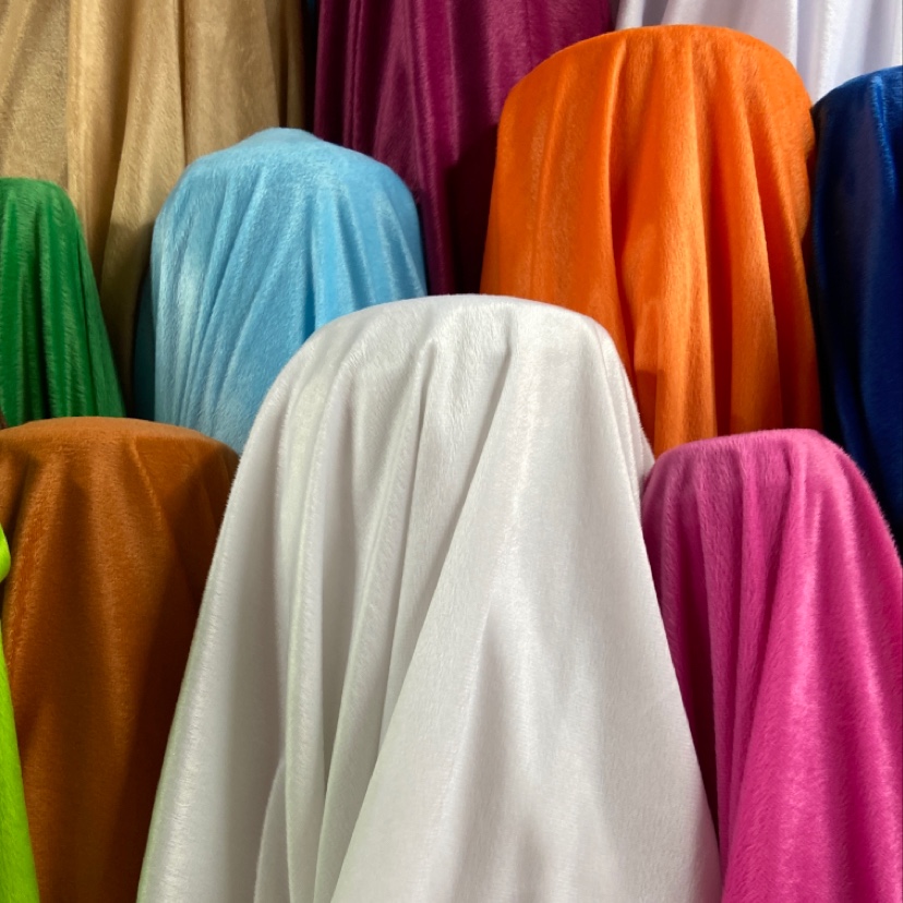 White short plush fabric toys, handicrafts, decorations, daily necessities, clothing, super soft short plush, high-quality polyester, eco-friendly products