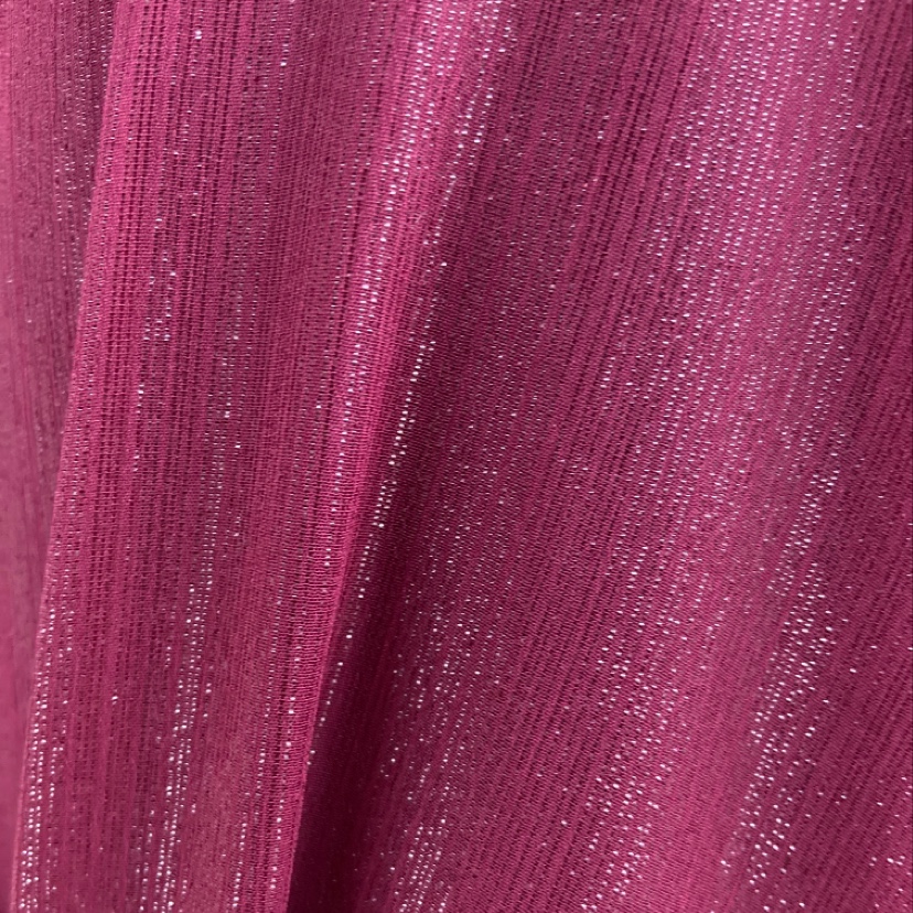 Wine red silver-threaded crepe fabric, glittering crepe fabric, decorative items, handicrafts, headwear, clothing fabric details Picture