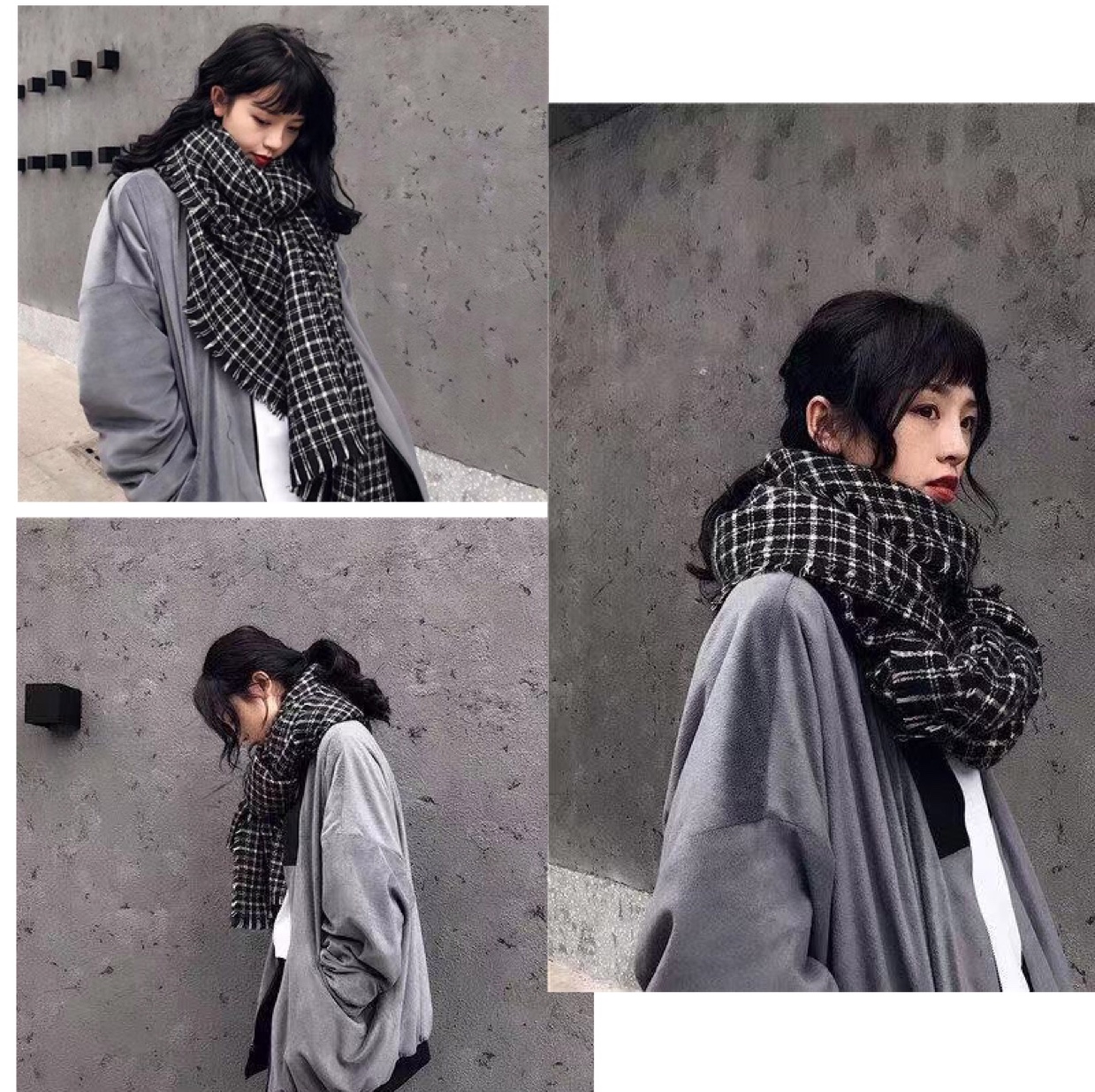 Small Plaid Autumn/Winter Student Scarf