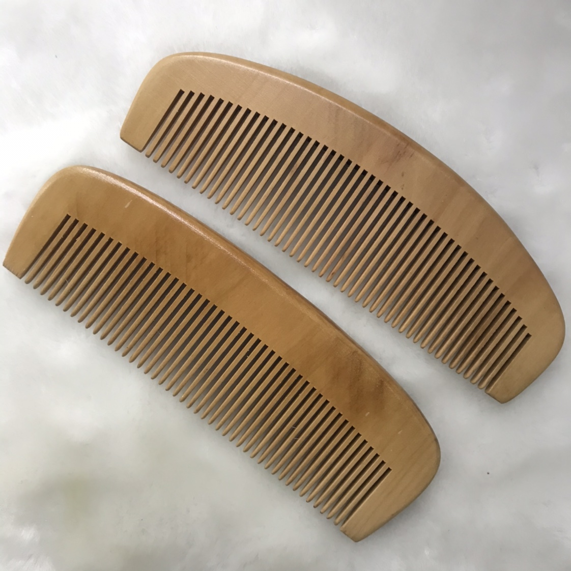 Natural log ordinary peach wood comb straight hair crescent anti-static massage comb 16-1, 16-2