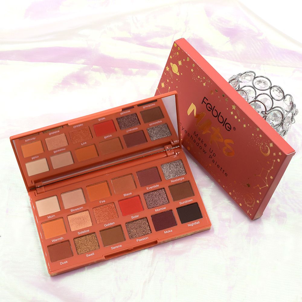 【FEBBLE】ES3628-4 New Star 18-color Orange Soda Plate Eyeshadow Internet Celebrity Orange Comprehensive Plate Specification image