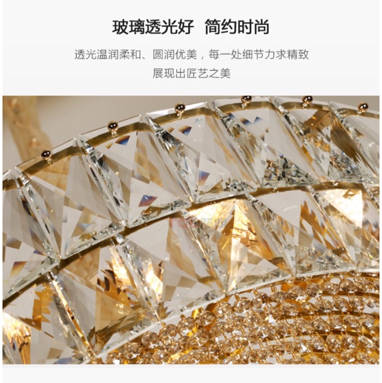 Selected light luxury iron crystal chandelier 80011, large round size, light luxury and exquisite Application Scenario