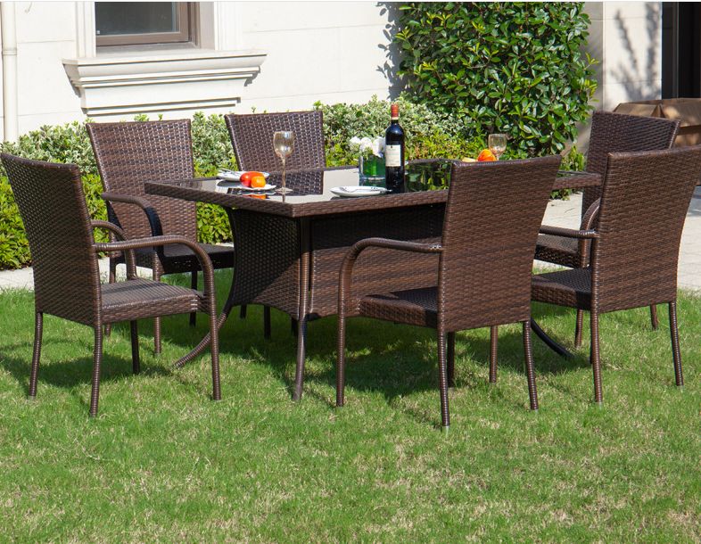 Outdoor Table And Chair Outdoor Leisure Table And Chair Garden Woven Rattan Chair Tea Table Combination Open Balcony Table And Chair Application Scenario