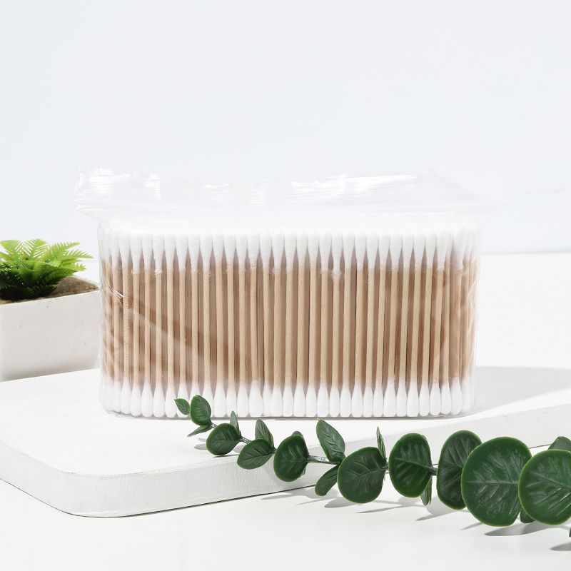 一次性棉签袋装化妆棉棒棉花圆头掏耳朵棉球脱卸妆2头产品图
