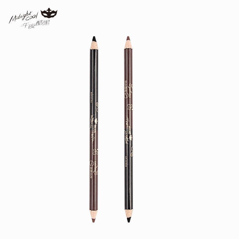 "National Trend Midnight Cool Black plant pen core dual-purpose wooden eyebrow pencil + eyeliner pen, waterproof, long-lasting and no makeup smudging.