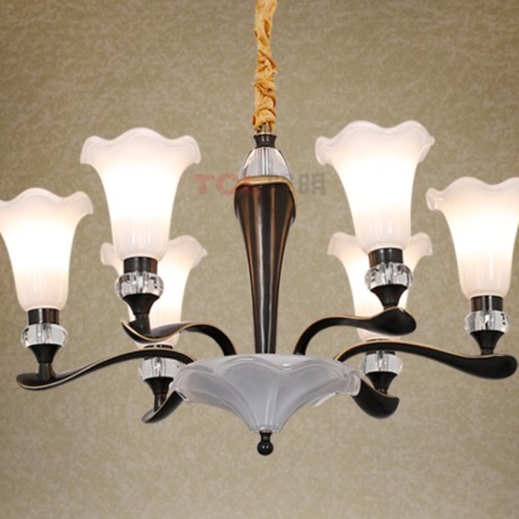 Six exquisite modern copper chandeliers for the living room and bedroom Application Scenario