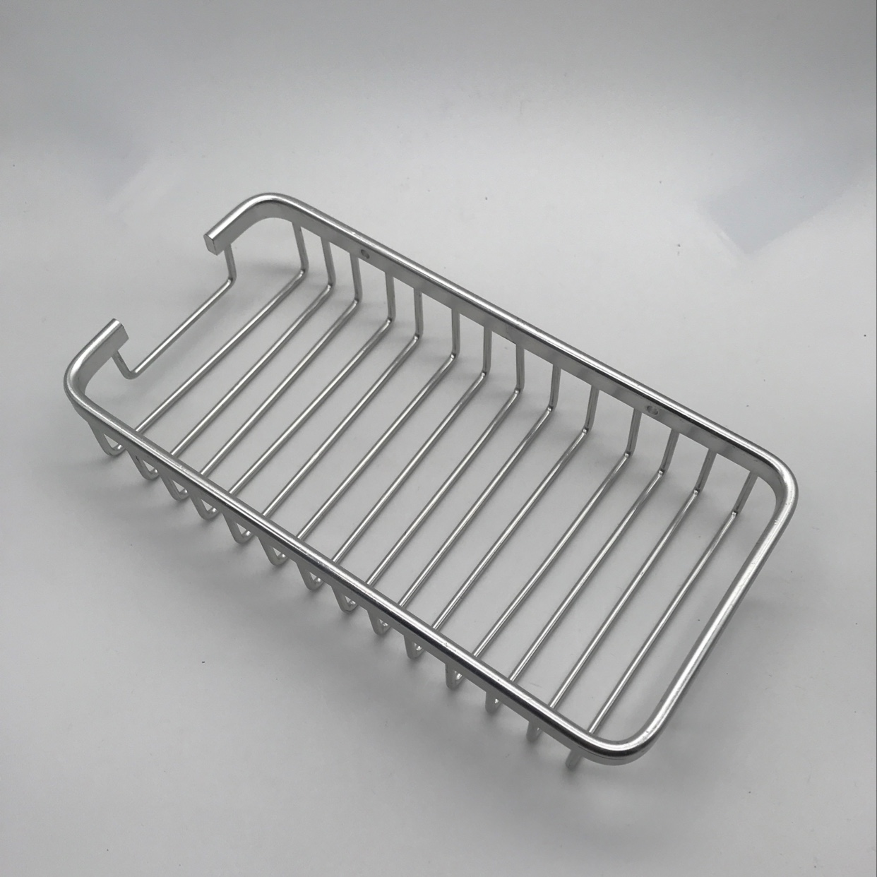 Rectangular small aluminum mesh baskets and storage racks for space