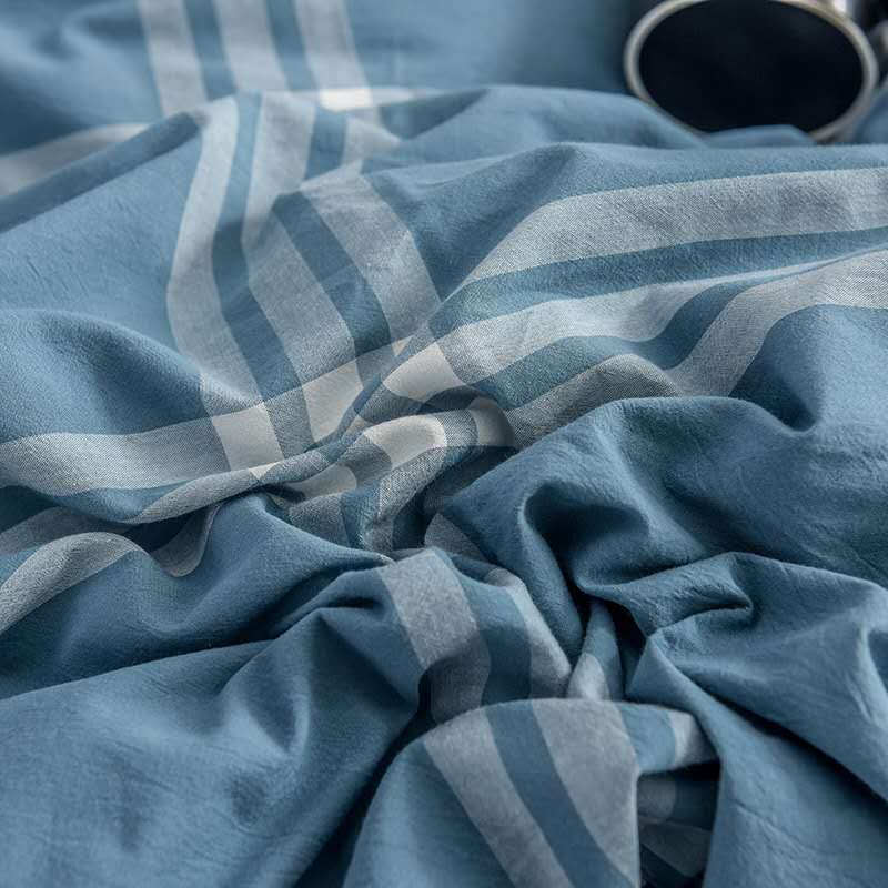 Yarn-Dyed All Cotton Washed Cotton Four-Piece Set Specification drawing
