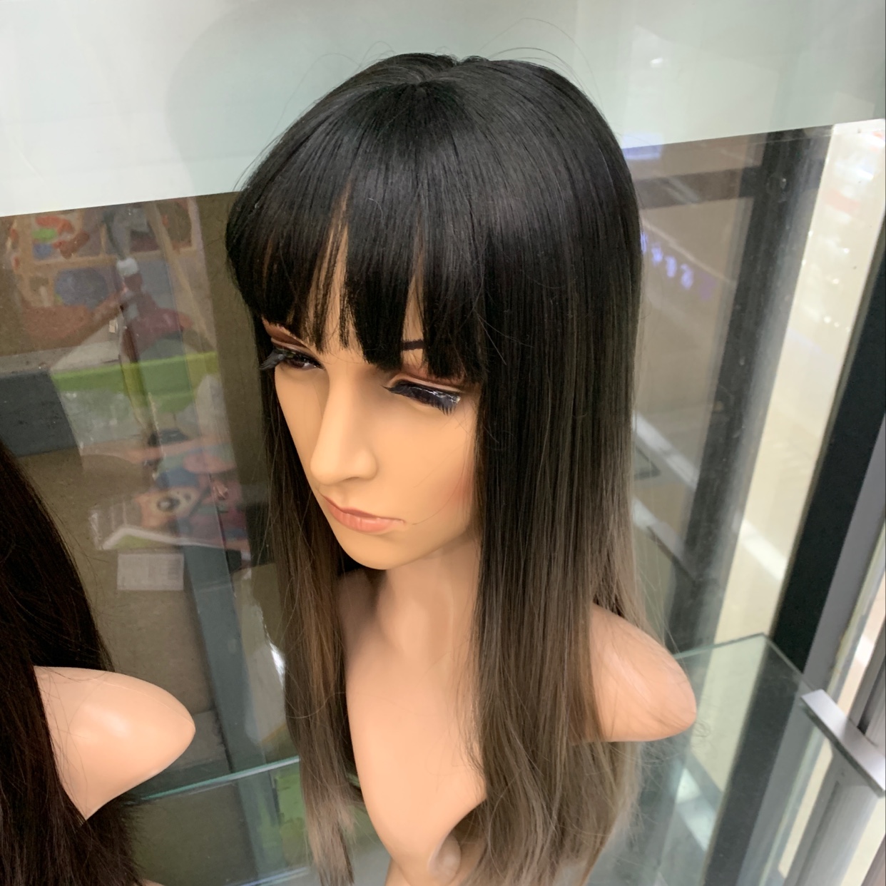 Rose net matte high-temperature silk upper section dyed black wig cover, chemical fiber silk simulation wig for women, custom-made and wholesale Application Scenario