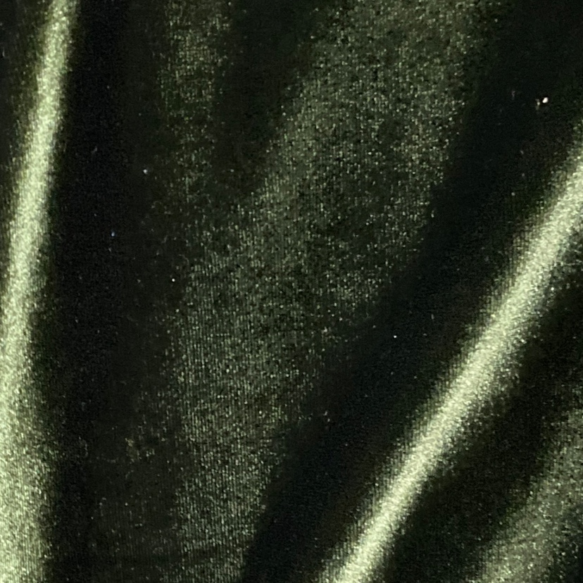 Dark green elastic velvet fabric clothing, handicrafts, decorations, shoes and hats are available in a variety of colors Specification image