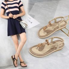 2021 Summer New Fashion Sandals Women's Sandals Casual Round Head Large Size Women's Shoes Match Everything details Picture