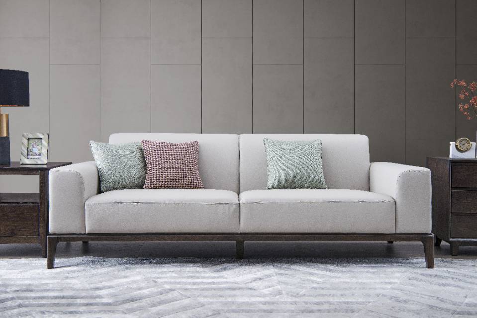 瑞图真皮实木沙发北欧极简风颜色可选尺寸可定制简洁的线条详情2