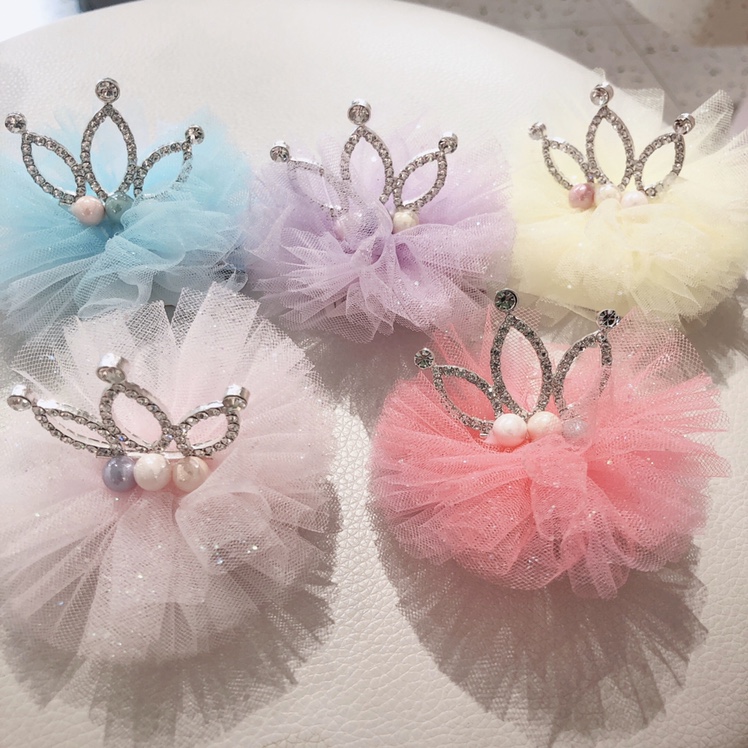 Modern girl cute baby clamp crown alloy clamp single color mix 30 batch wholesale without free shipping thumbnail
