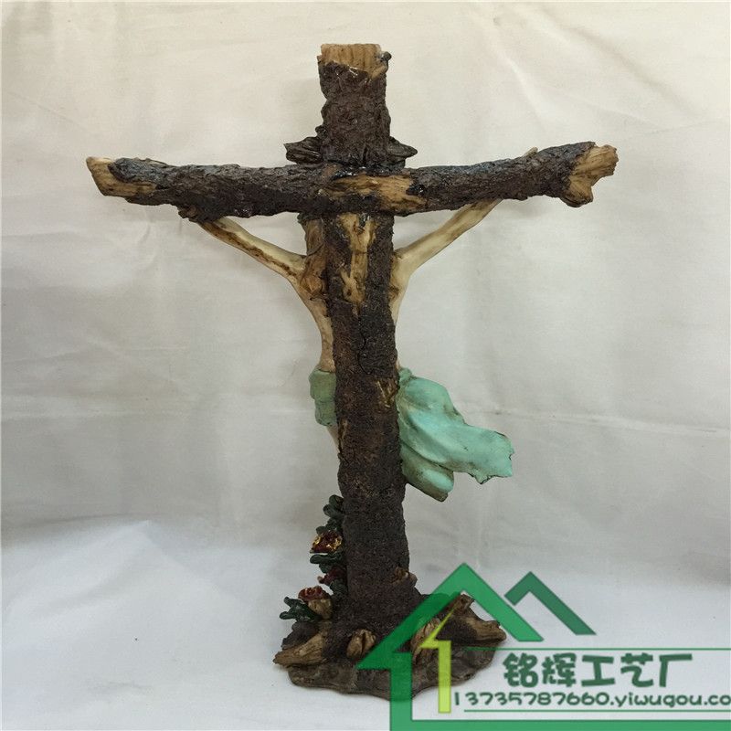 Resin Cross, Passion of Jesus, Religious figures of Jesus Christ, Home church, Prayer and worship detail image 2