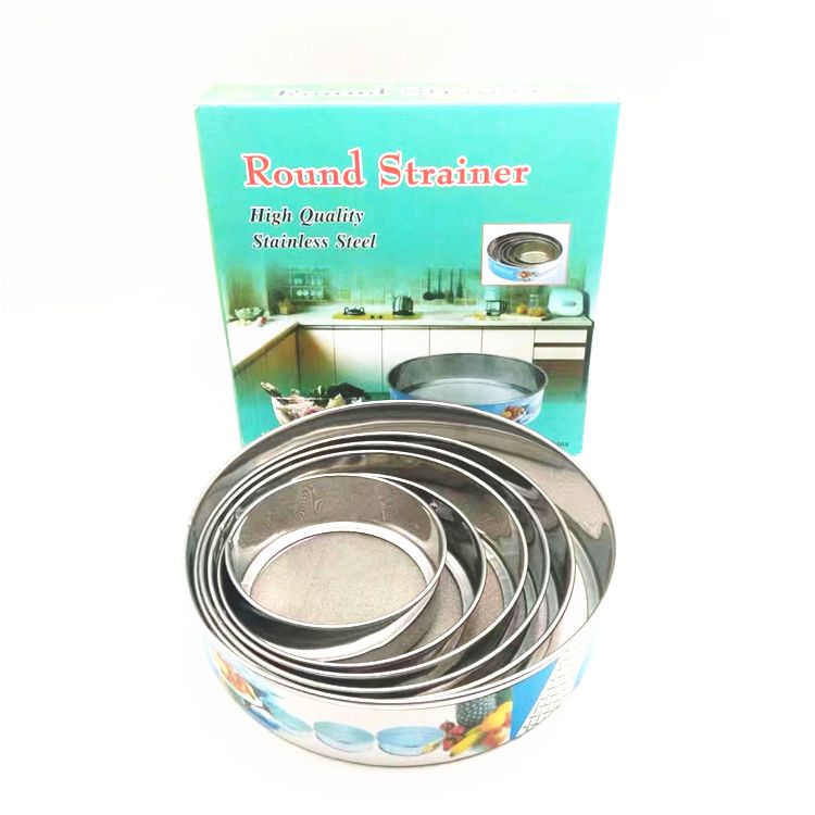 Factory direct sales of 6pcs rice noodle sieves, kitchen DIY baking tools, multi-functional stainless steel flour sieves and rice noodle sieves Item Picture
