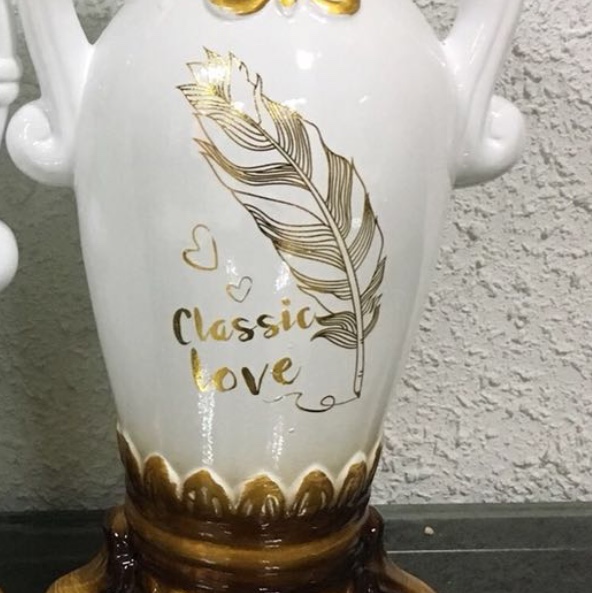 义乌欧式风格30公分陶瓷花瓶系列插干枝仿真花摆件工艺品详情图4