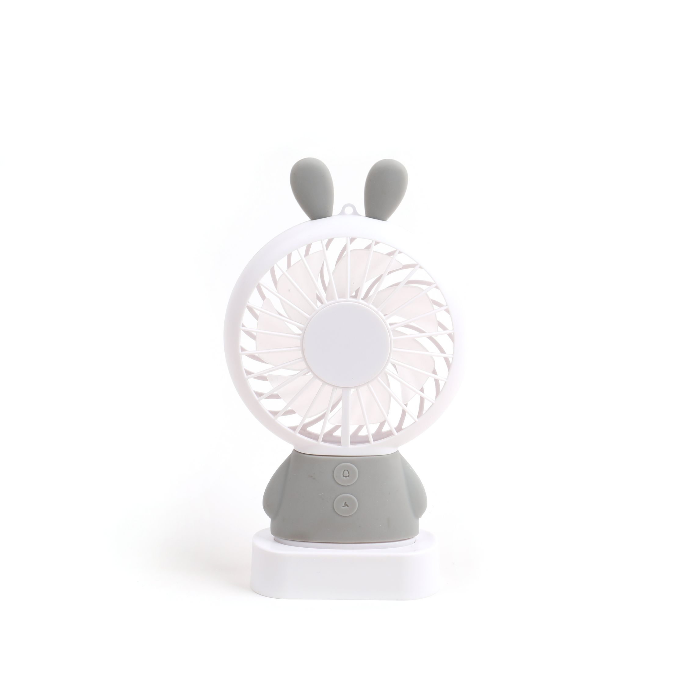 Factory direct sales cartoon rabbit USB charging mini fan with light for students Specification image