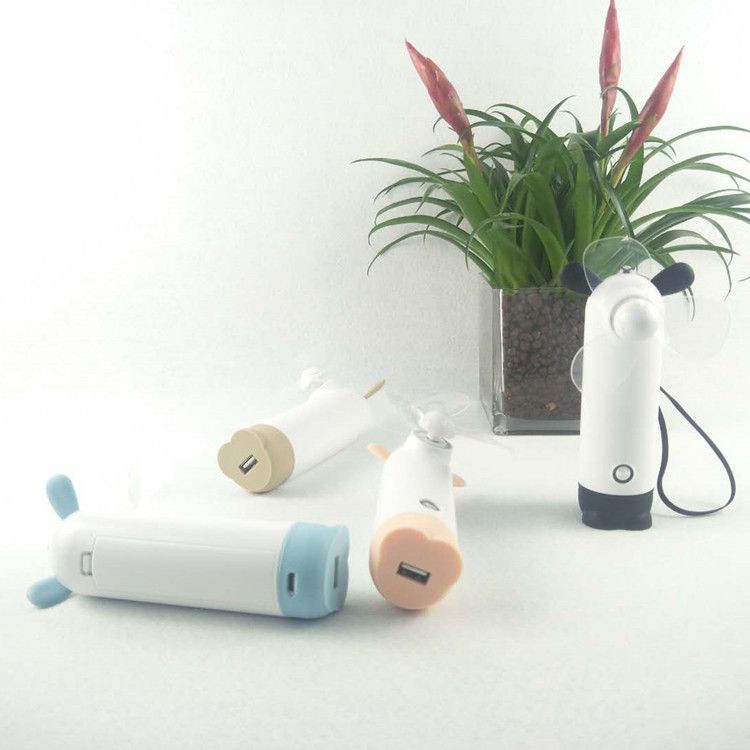 Factory direct sales of 1200mAh handheld Rabbit USB charging fan details Picture