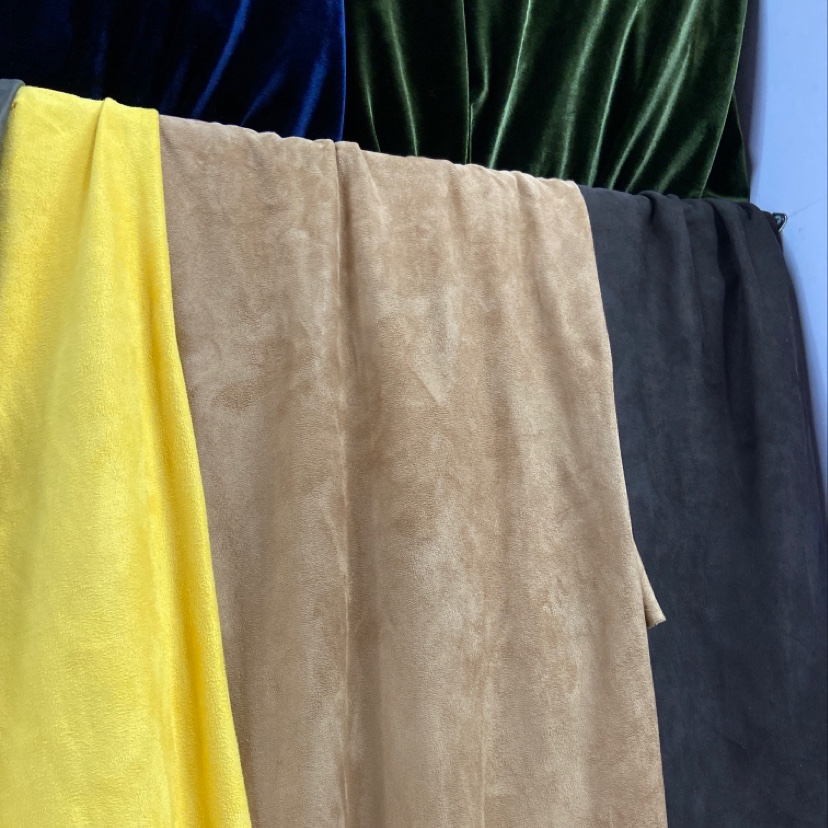Light brown double-sided suede velvet fabric clothing, handicrafts, decorations, shoes and hats in multiple colors to choose from