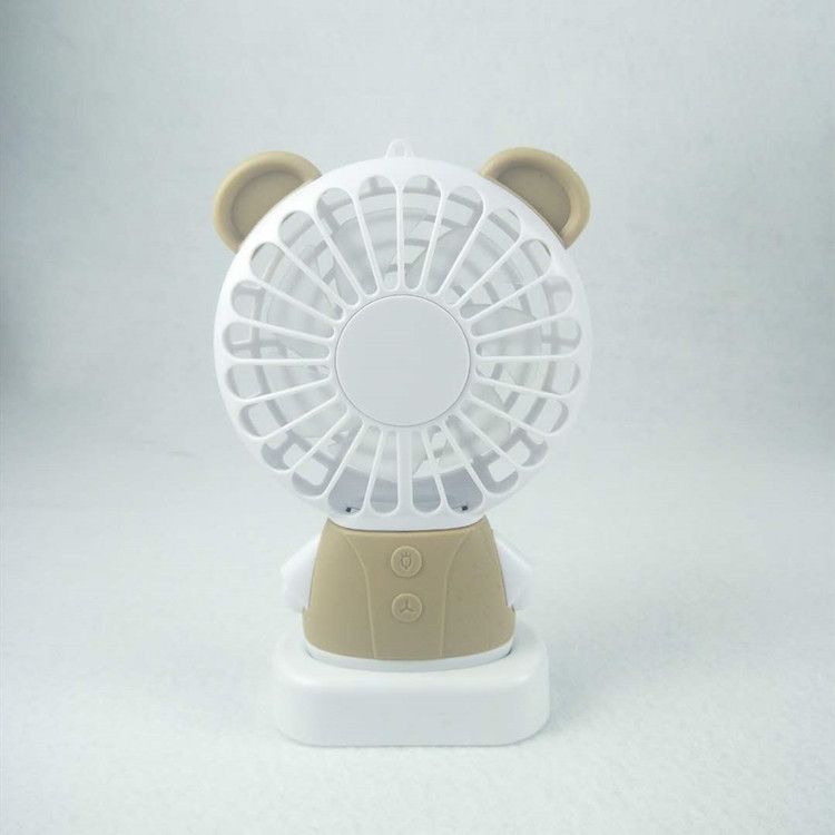 Factory direct sales cartoon rabbit USB charging mini fan with light for students detail image 5