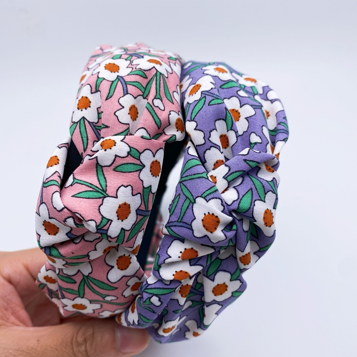 Wide band headband with small knot thumbnail