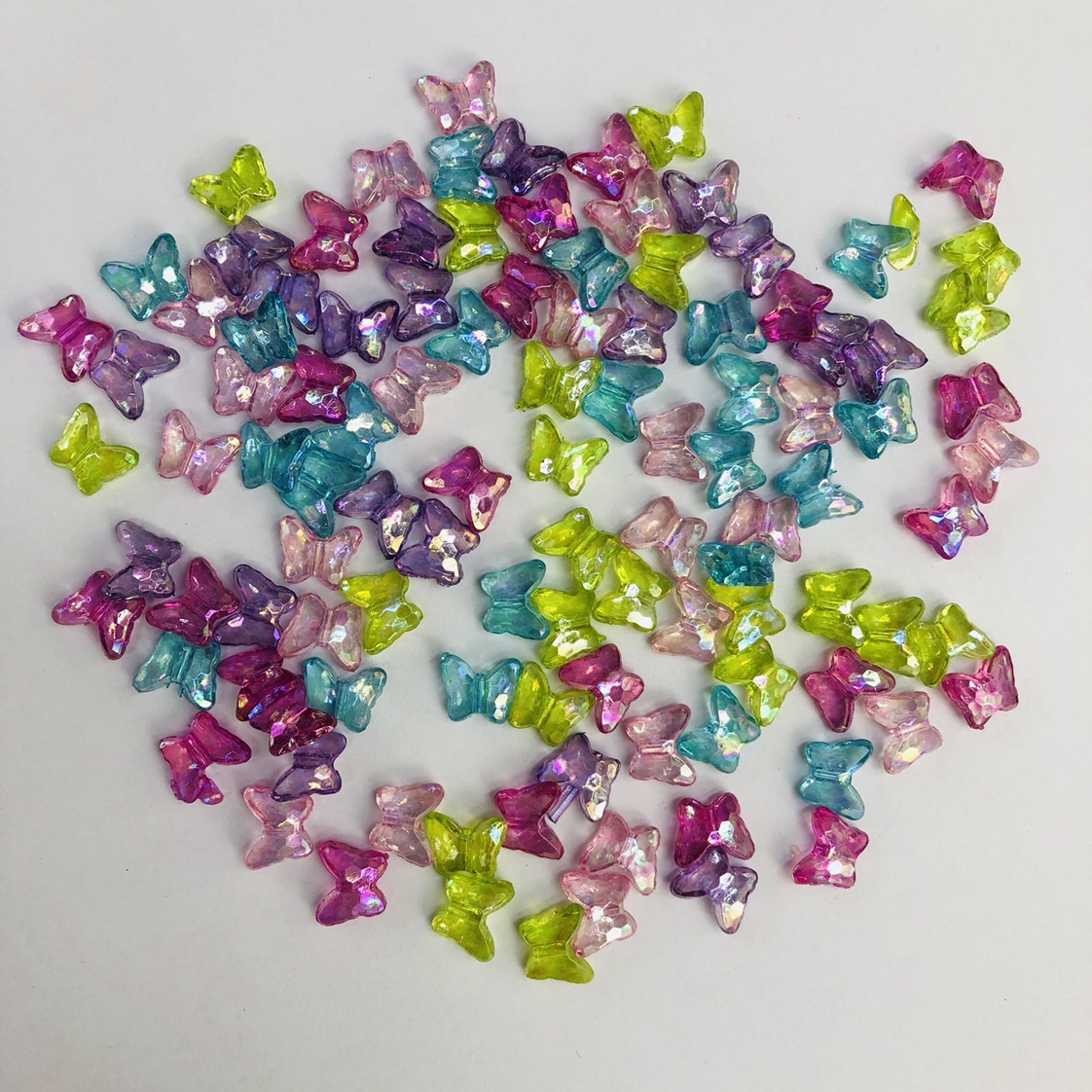 Manufacturer direct acrylic AB colored butterfly 10* 12mmDIY accessories bracelet accessories earring accessories