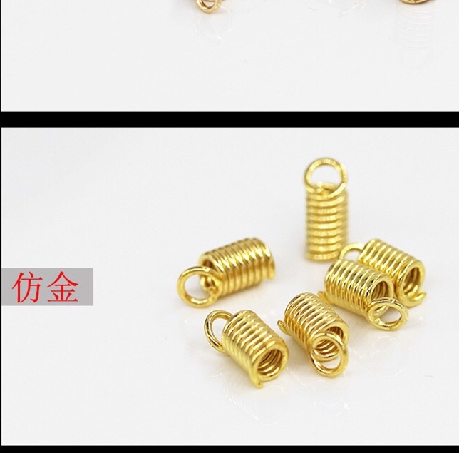 Jewelry accessories: spiral tension spring buckle, iron wire small spring buckle, necklace, leather rope buckle, 1kg per bag undefined