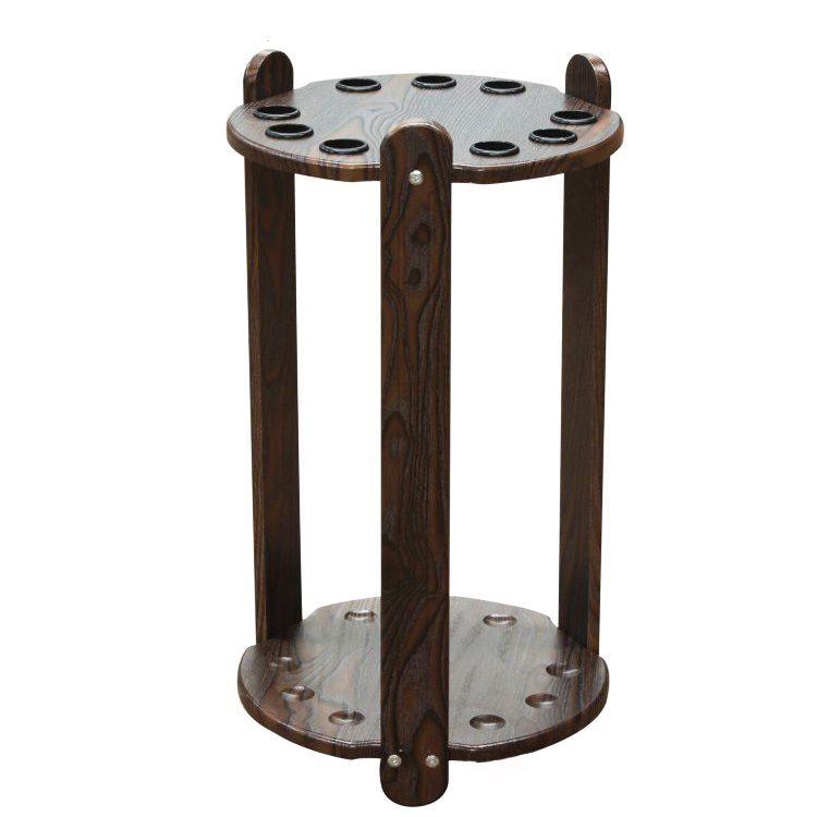 Free mail billiard cue rack billiard cue rack floor snooker nine cue rack round black wood grain nine holes