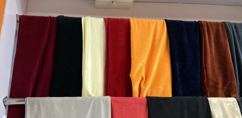 Black elastic snowflake fleece fabric clothing, handicrafts, decorations, shoes and hats are available in multiple colors