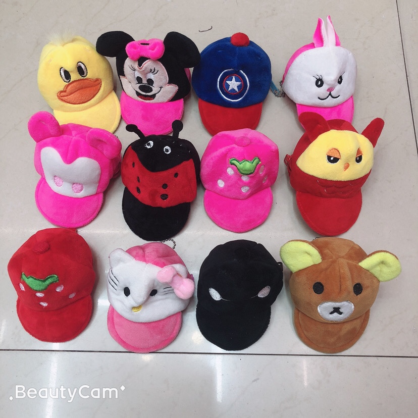 Hat wallet embroidered hat zero wallet keychain wallet baseball cap wallet plush wallet
