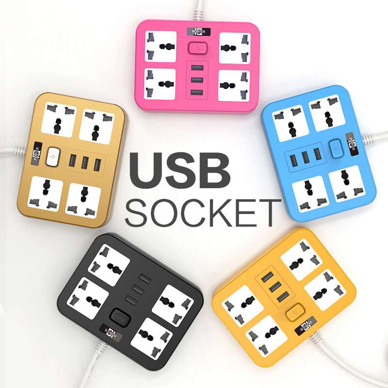 USB彩色插座