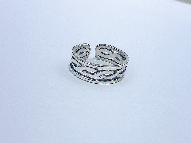 The retro Japanese fine, light luxury open-top index finger ring for women's fashion, with a unique design sense of pure Xin Mingyang from Taiyin Item Picture