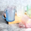 彩色六只装玻璃带把杯加厚玻璃杯果汁杯子家用套装防烫耐热水杯详情图6