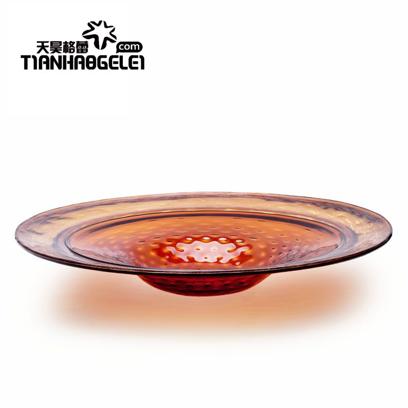 Glass fruit tray arrangement full figure