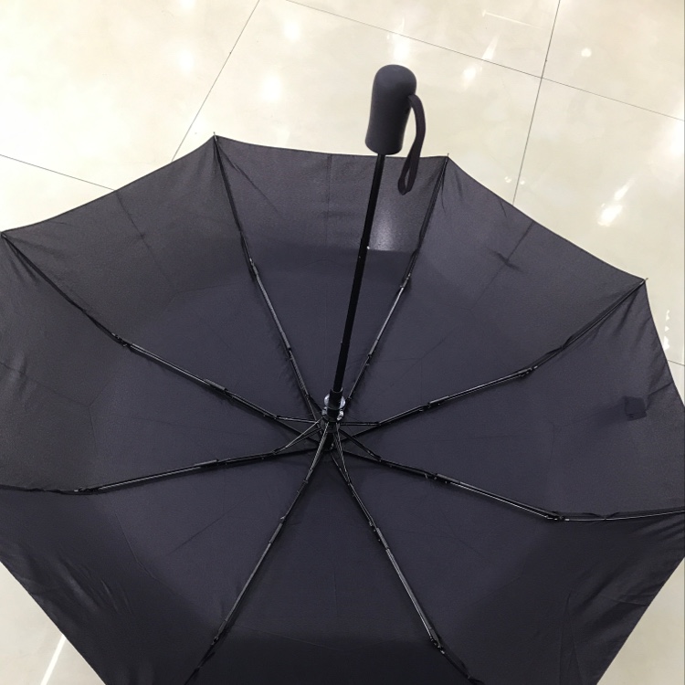 No. 3034B Plain Semi-Automatic Triple Folding Umbrella Specification drawing